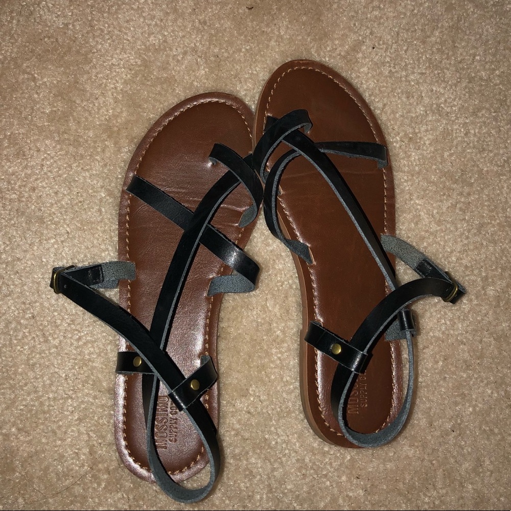 Black Leather Sandals